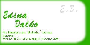 edina dalko business card